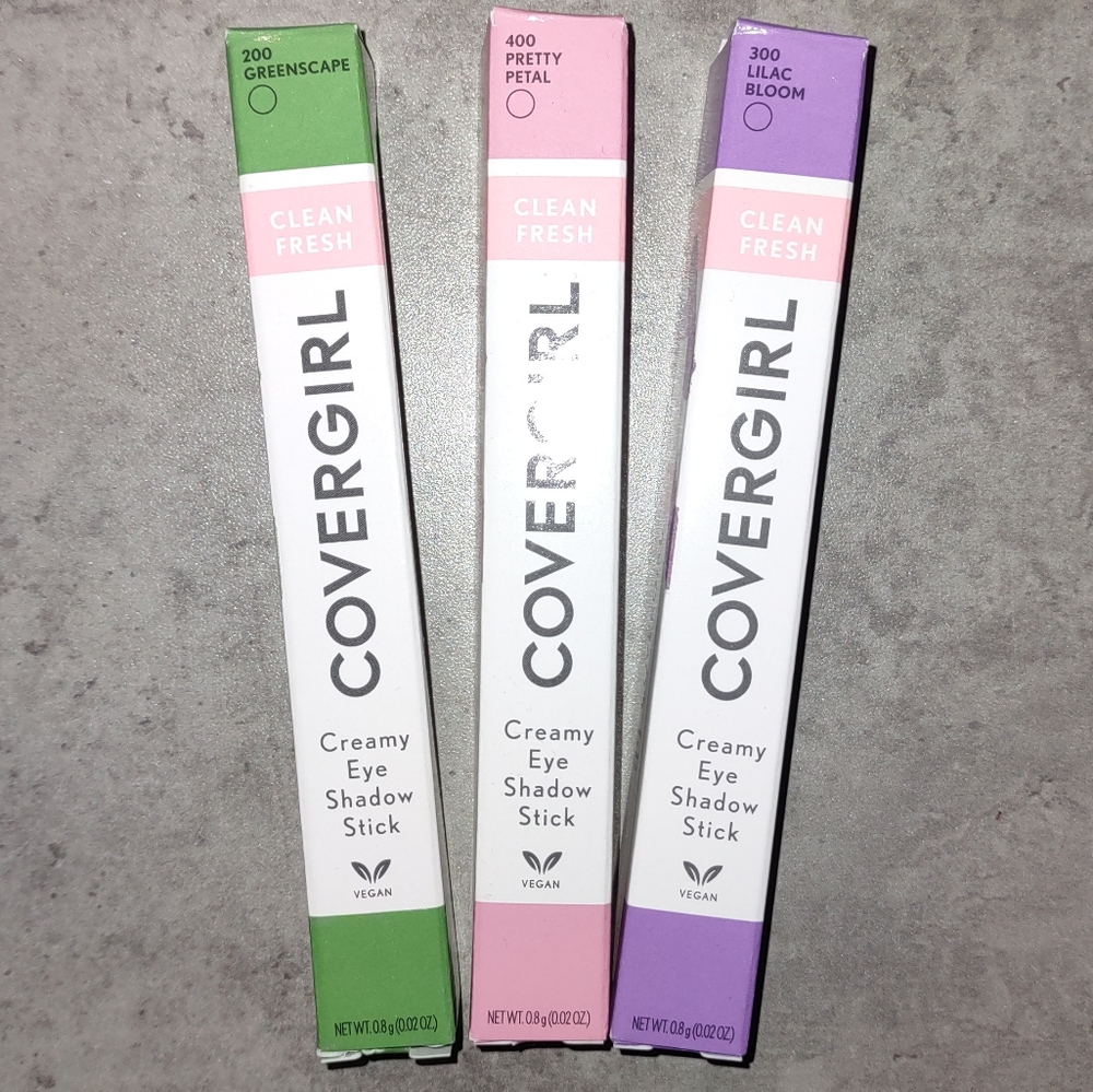 2/$35 BNIP Set of 3 Covergirl Clean Fresh Creamy Eyeshadow Sticks